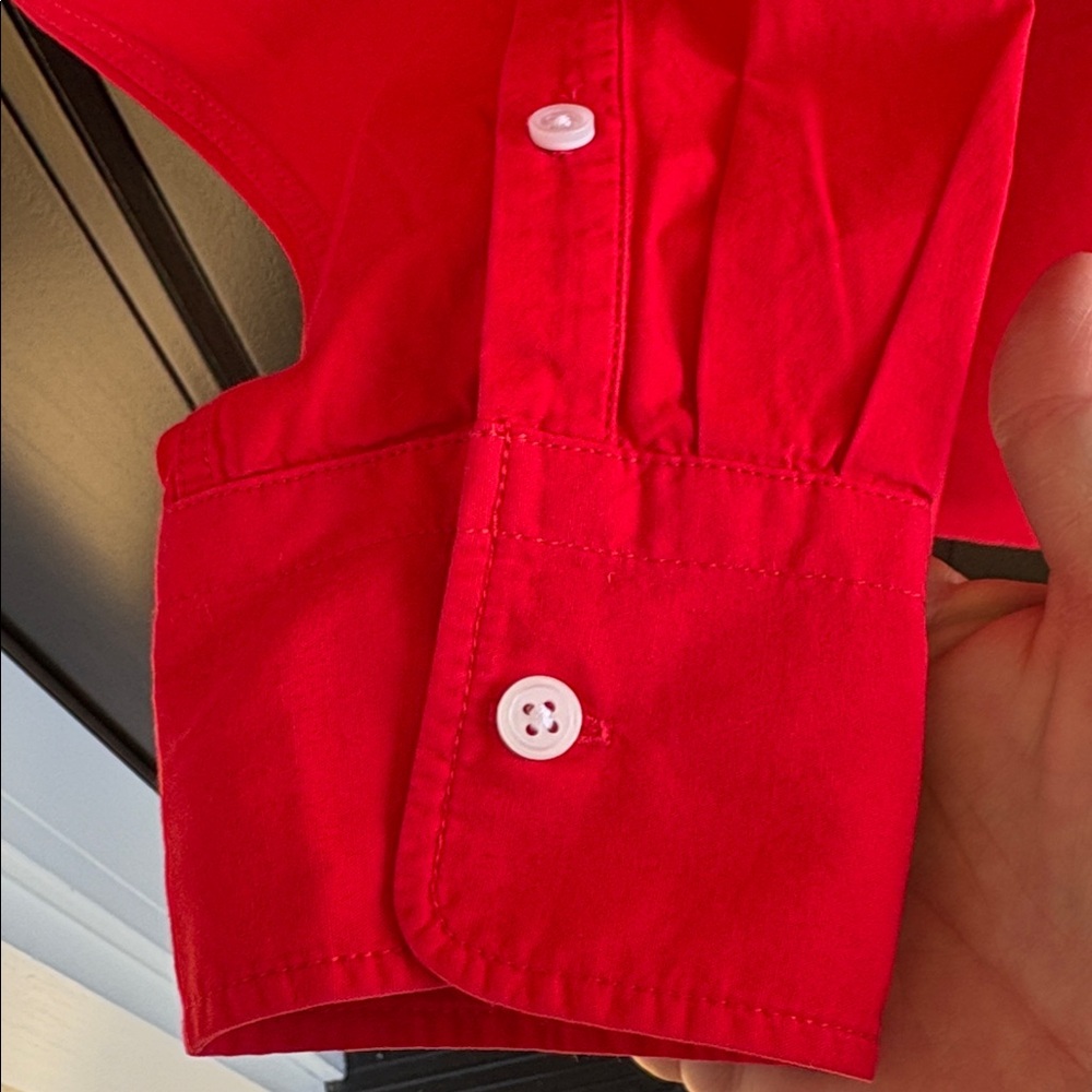 J. Crew Red Button-Up Shirt - Picture 5 of 13